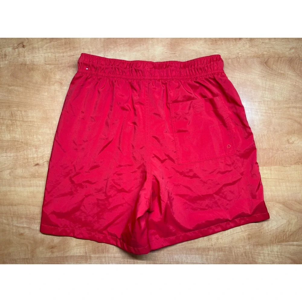 Nike Mens Sportswear Woven Shorts Red Mesh Lined 5 Inch Inseam Small